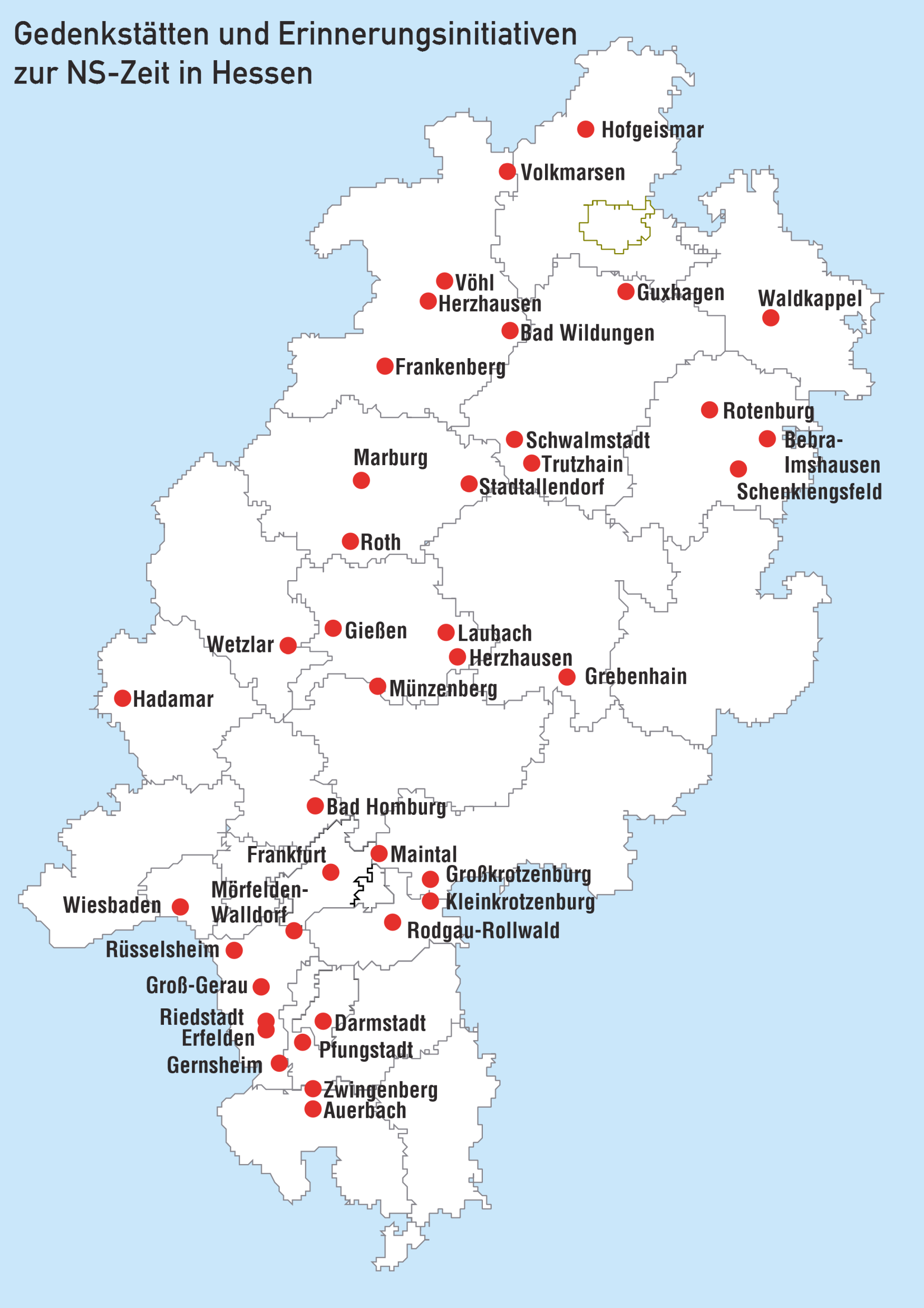 Gedenkstätten und Erinnerungsinitiativen zur NS-Zeit in Hessen (LAG